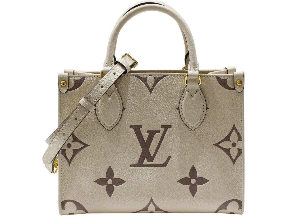 Louis Vuitton OnTheGo Monogram Empreinte Leather Shoulder Bag Rose Pink Cream